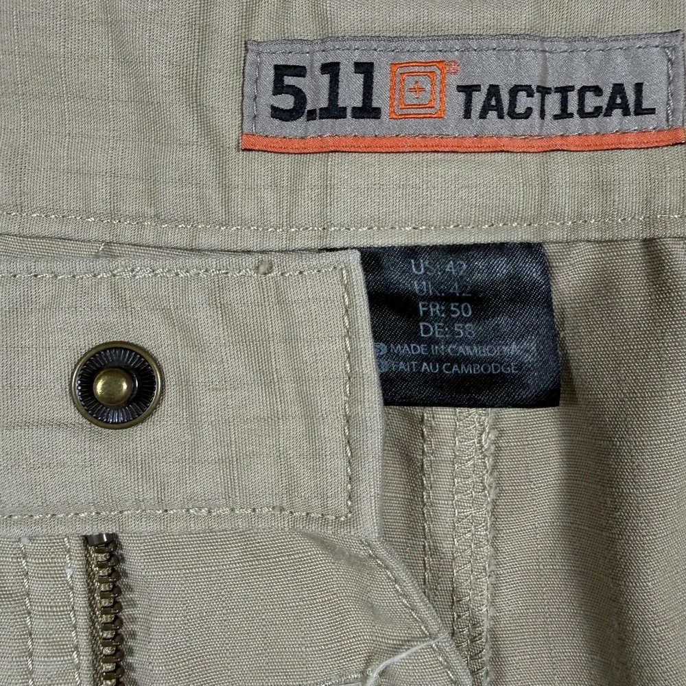 5.11 Tactical Mens Size 42 Khaki Taclite Pro 9.5
